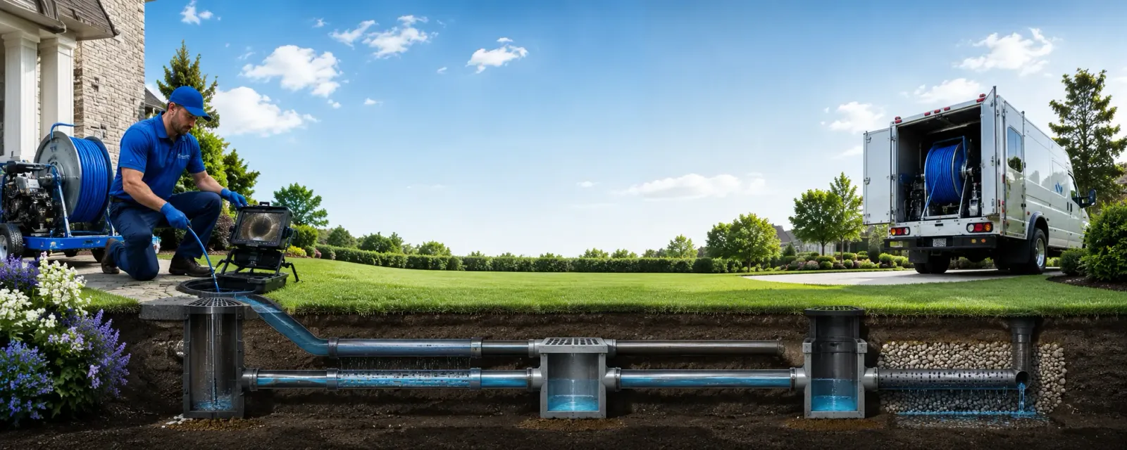Outdoor drain cleaning information for Thornton, CA